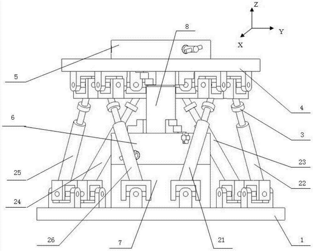 Six-dimensional force transducer calibration device