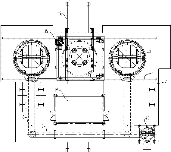 Vacuum refining method for molten steel by using two-tank single-cover type VD refining furnace