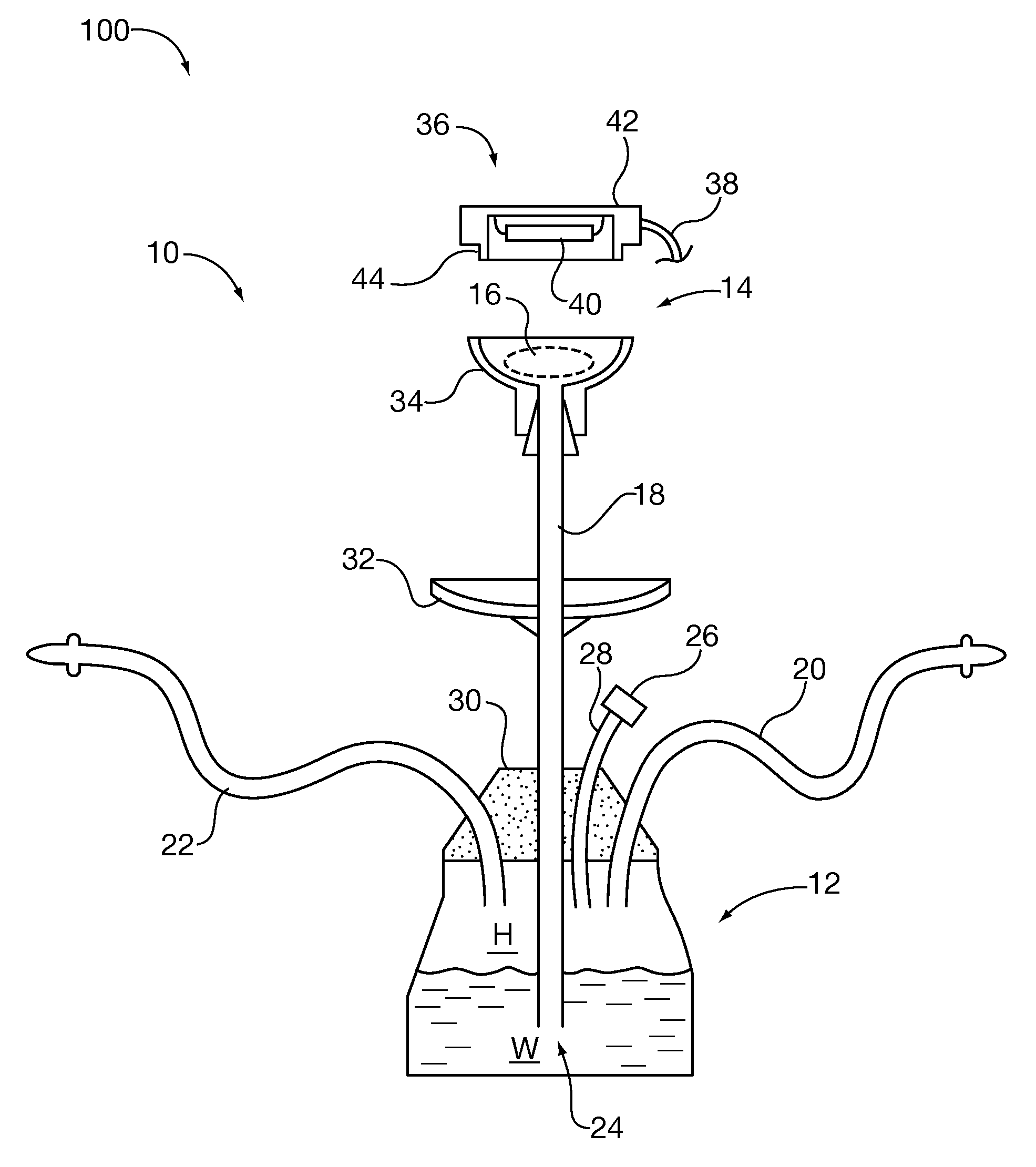 Electric heating for hookah