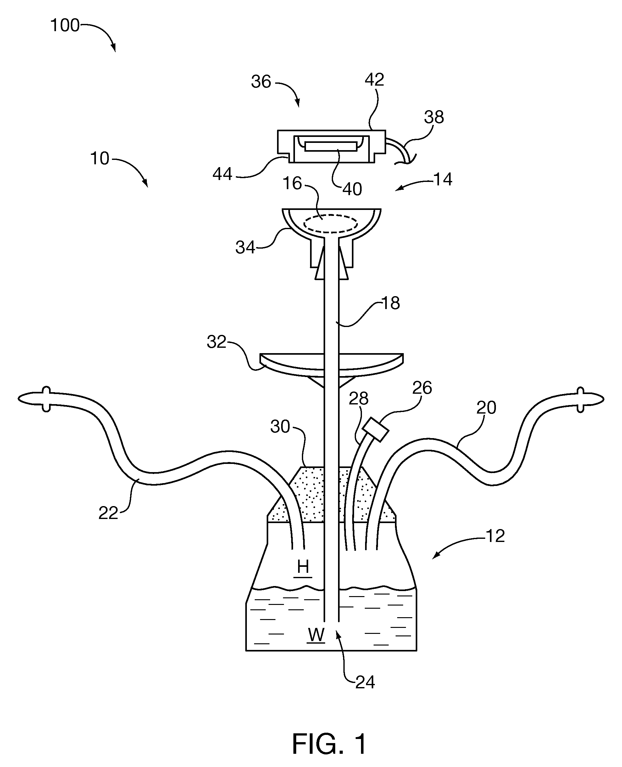 Electric heating for hookah