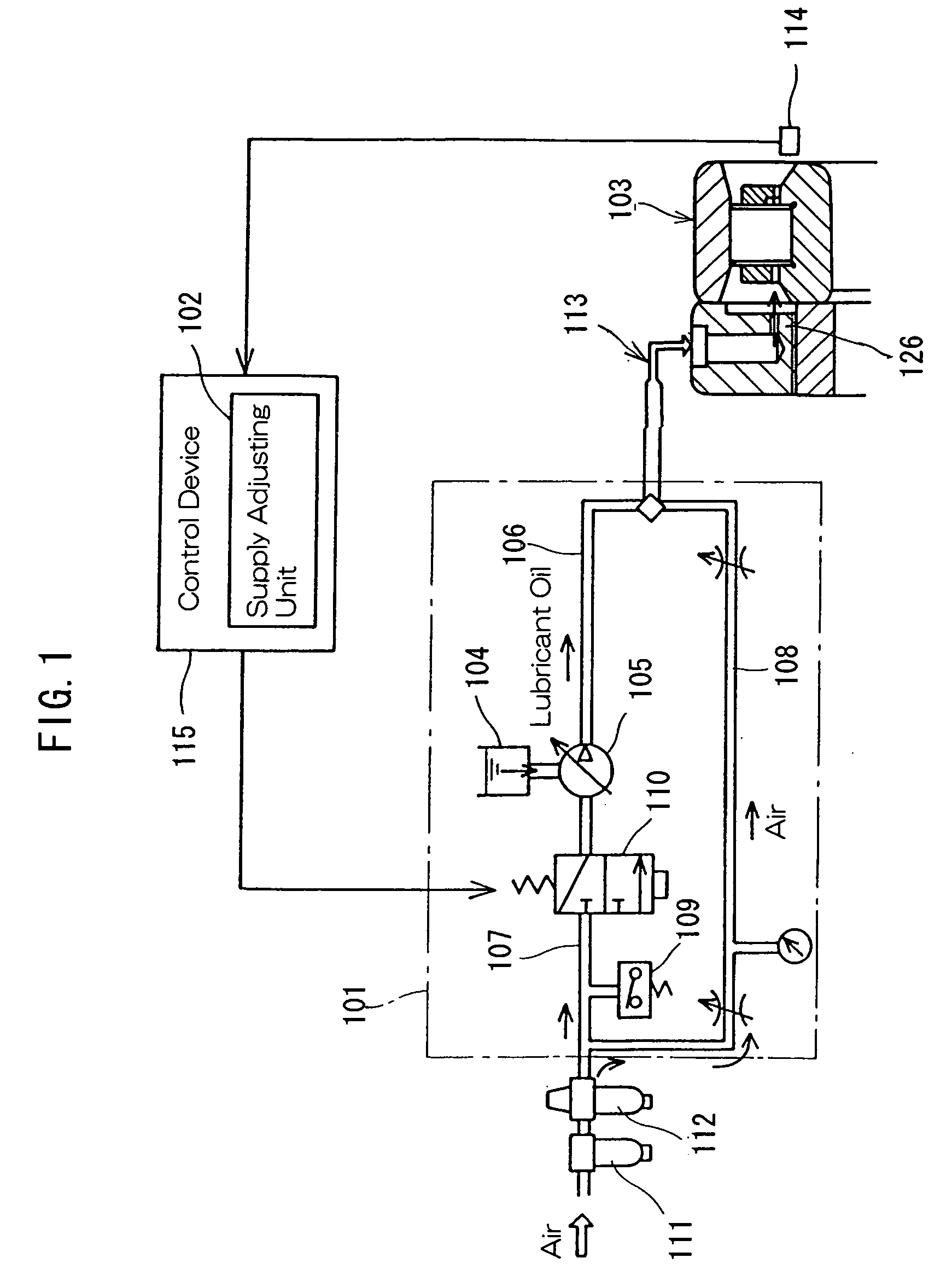 Rolling bearing lubricating method and device