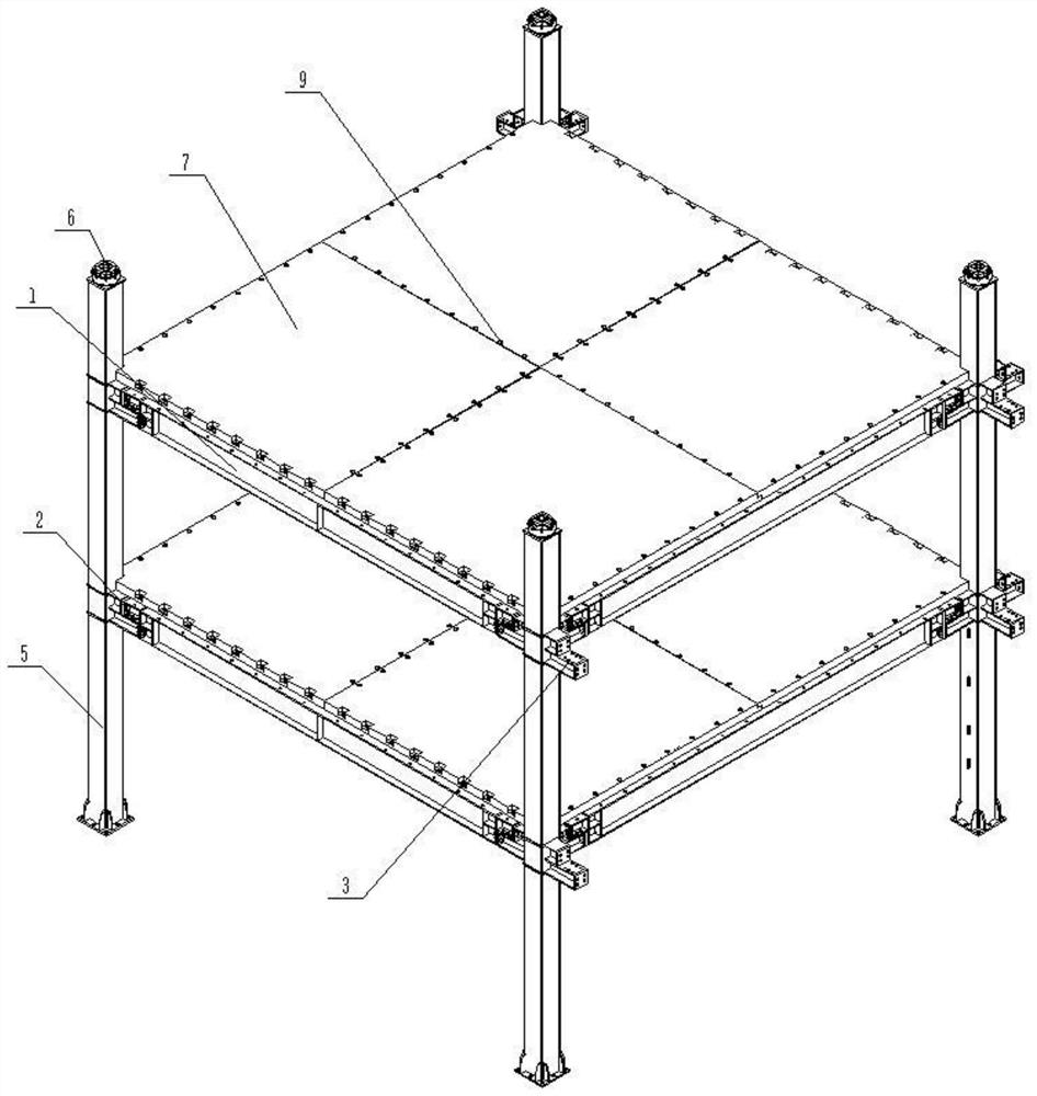 Steel structure floor slab assembly type process