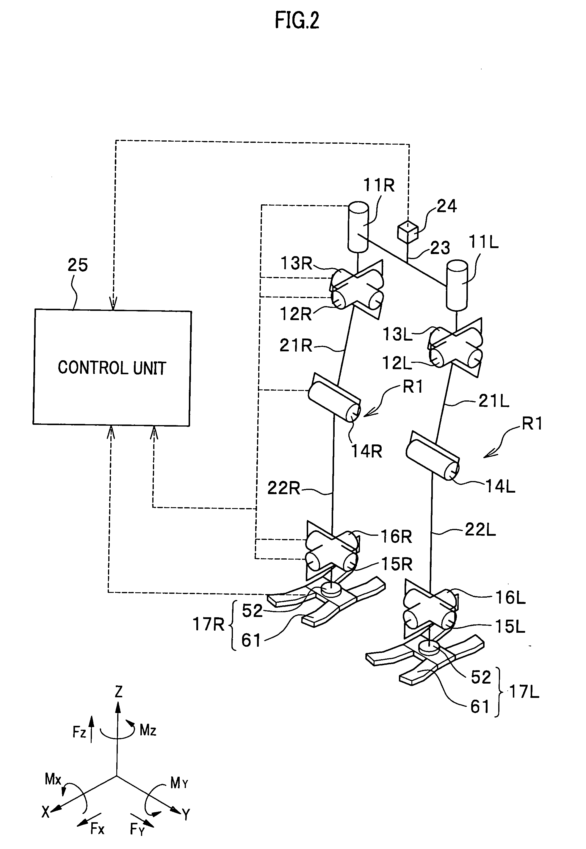 Leg type mobile robot