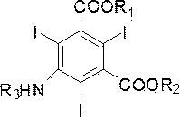 Method for recycling iodine from production waste liquid of X-CT series contrast agents