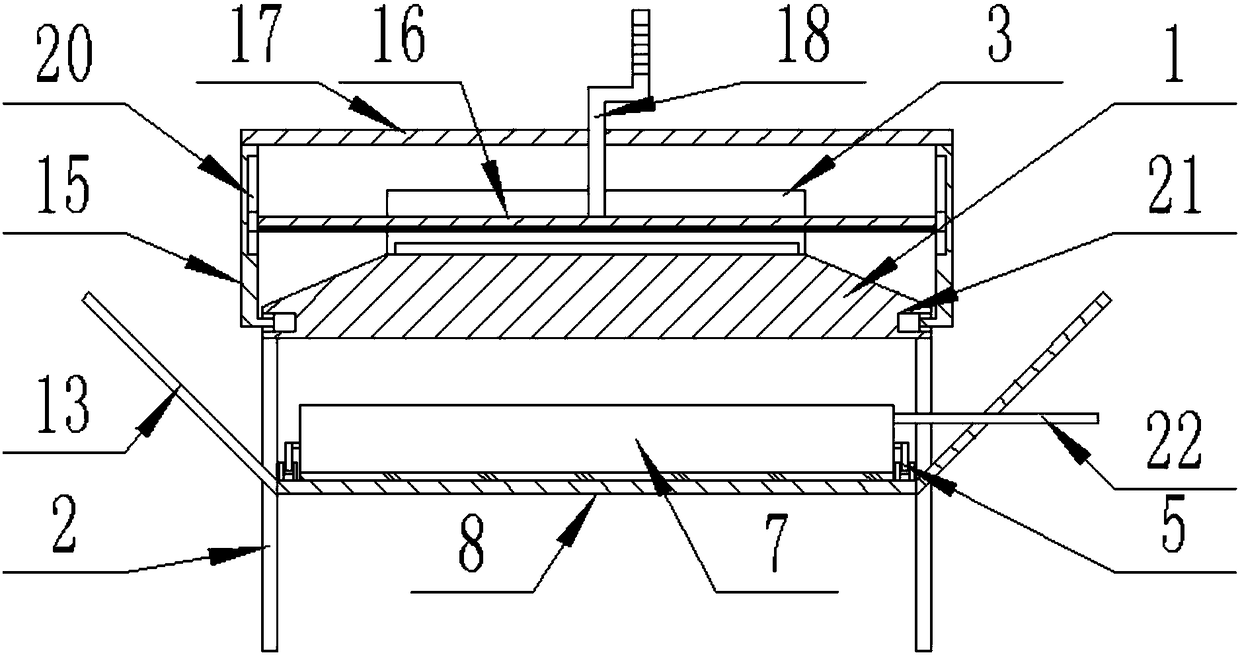 Wood board fixing device with wood chip collecting function for building woodworking