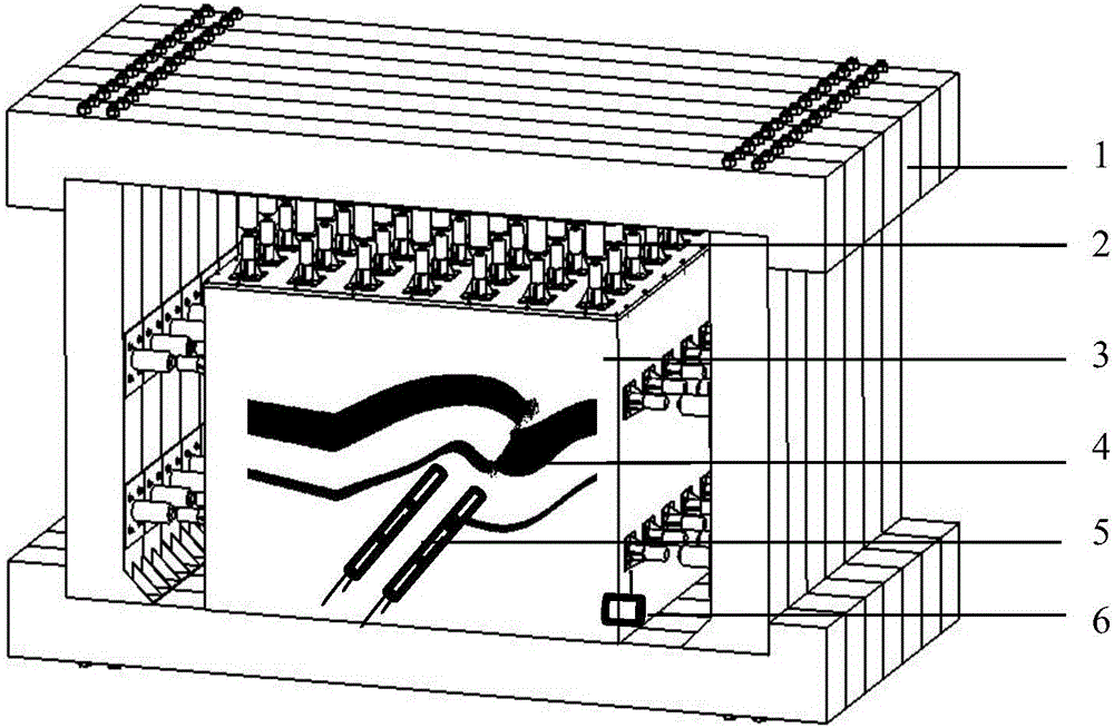 Blasting simulation test device and blasting simulation test method on basis of geo-mechanical model tests