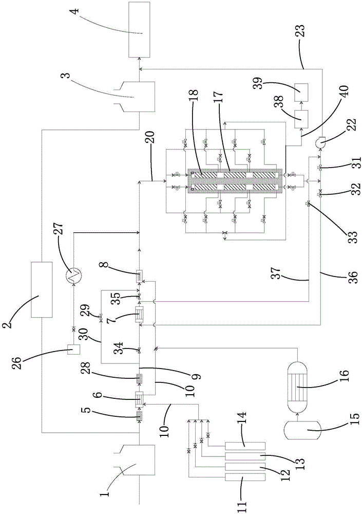 Industrial pilot test performance testing device and industrial pilot test performance testing method for SCR (selective catalytic reduction) denitration catalyst