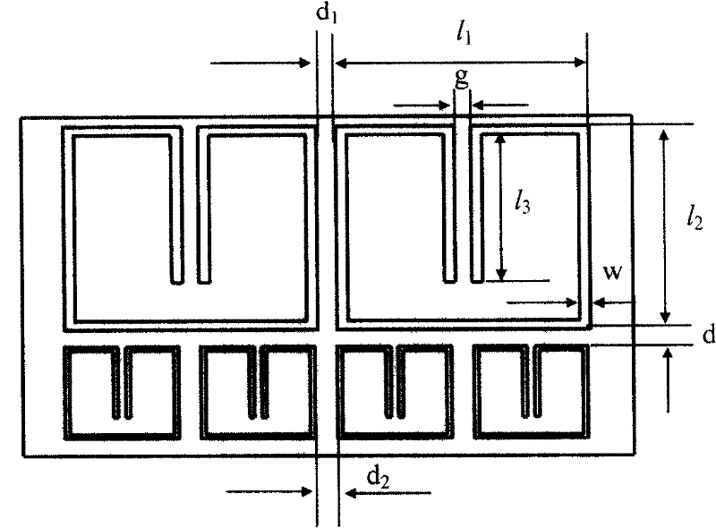 Electromagnetic shielding device for mobile phone antenna made of negative magnetic permeability material