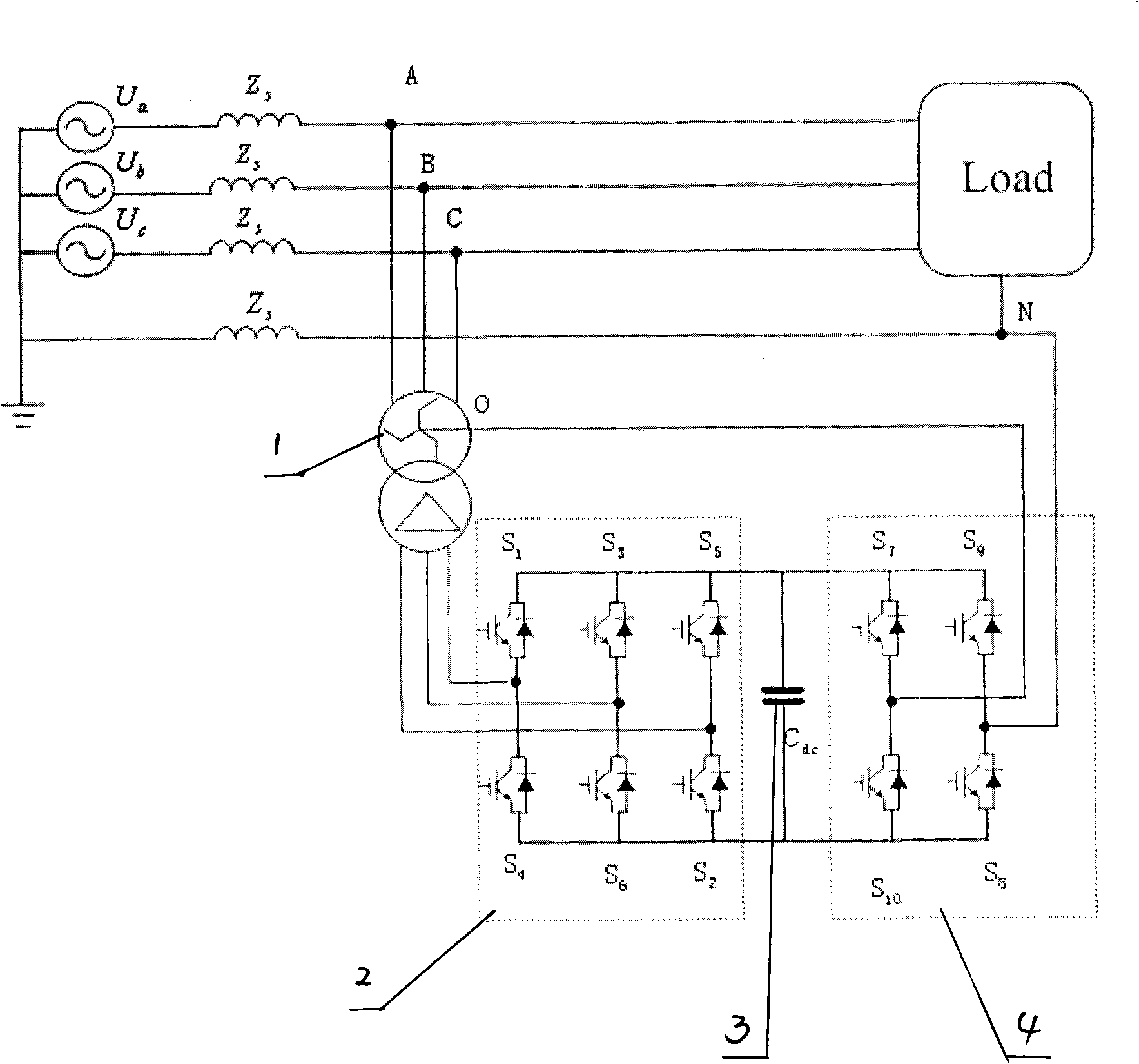 Novel zero-sequence current compensator