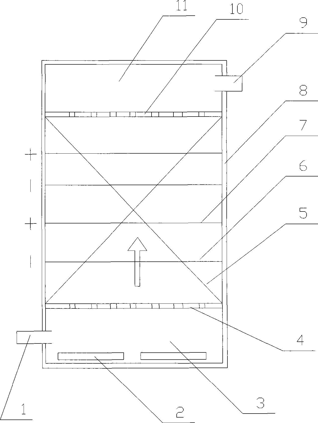 Electrical biological treatment apparatus for organic sewage