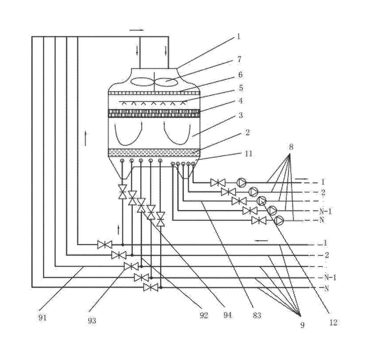 Water tower applied to the water source heat pump central air conditioner