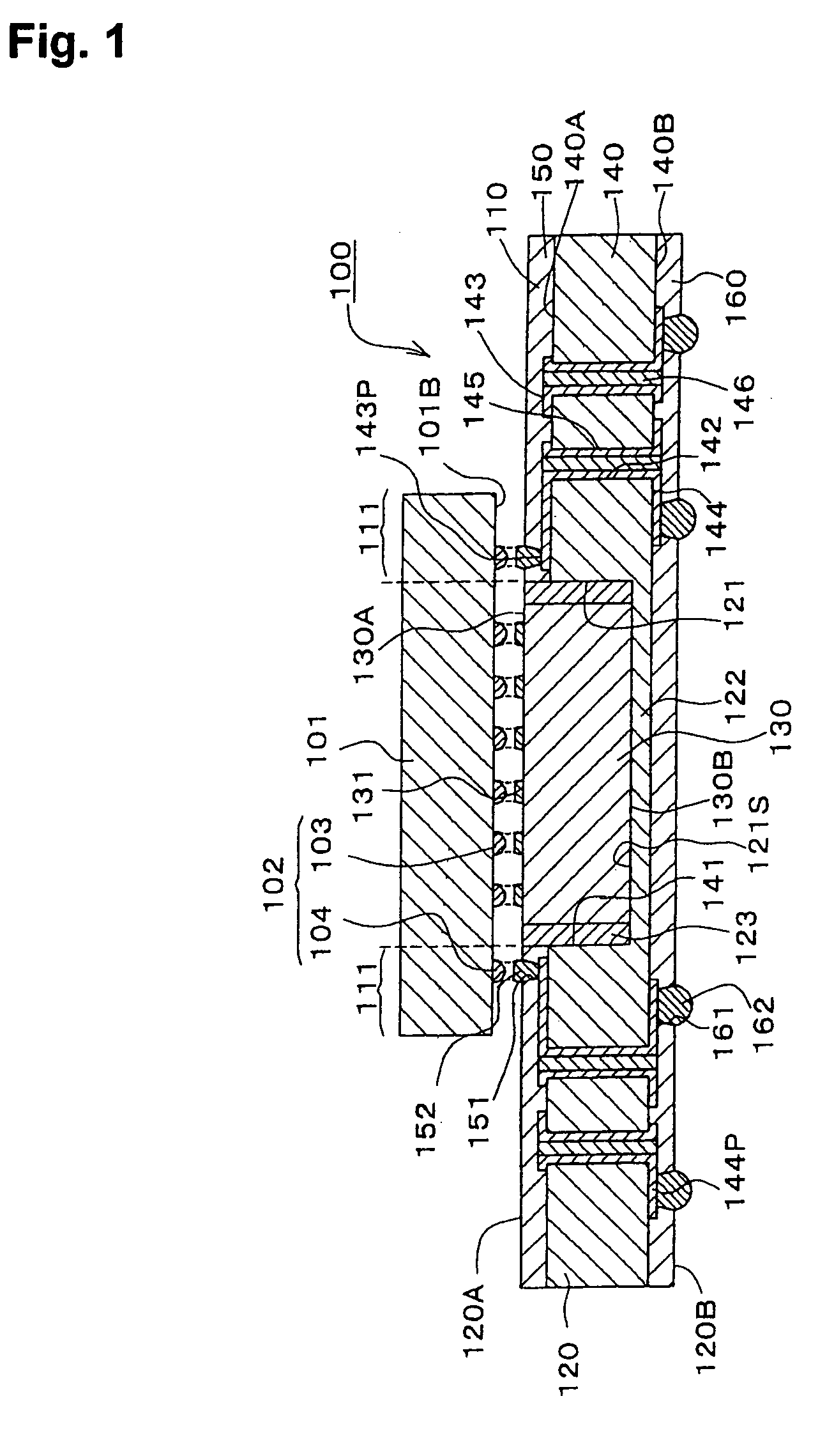 Capacitor-built-in type printed wiring substrate, printed wiring substrate, and capacitor