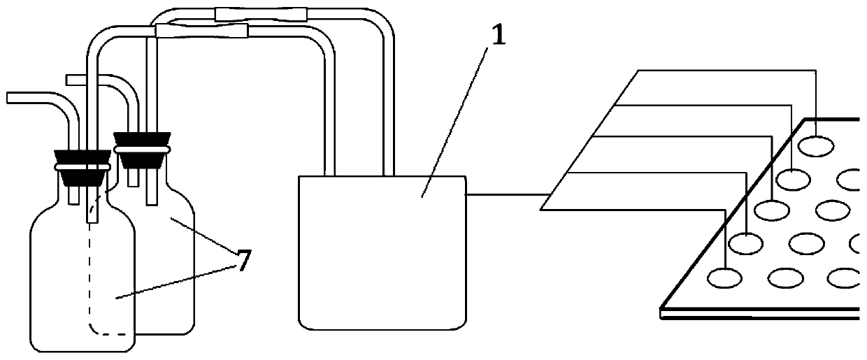 Pretreatment device for multiple samples for continuous flow analysis and application method of device