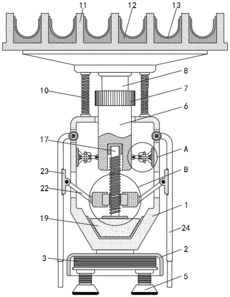 Efficient anti-seismic support for cable based on stability improvement