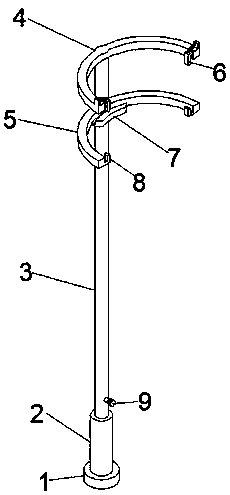 Installation device for electric pole identification plate of transmission line