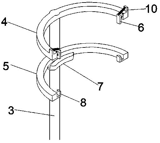 Installation device for electric pole identification plate of transmission line