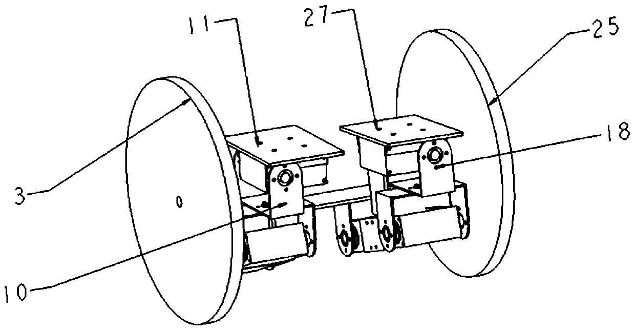 Biped robot capable of conducting wheeled motion and working method thereof