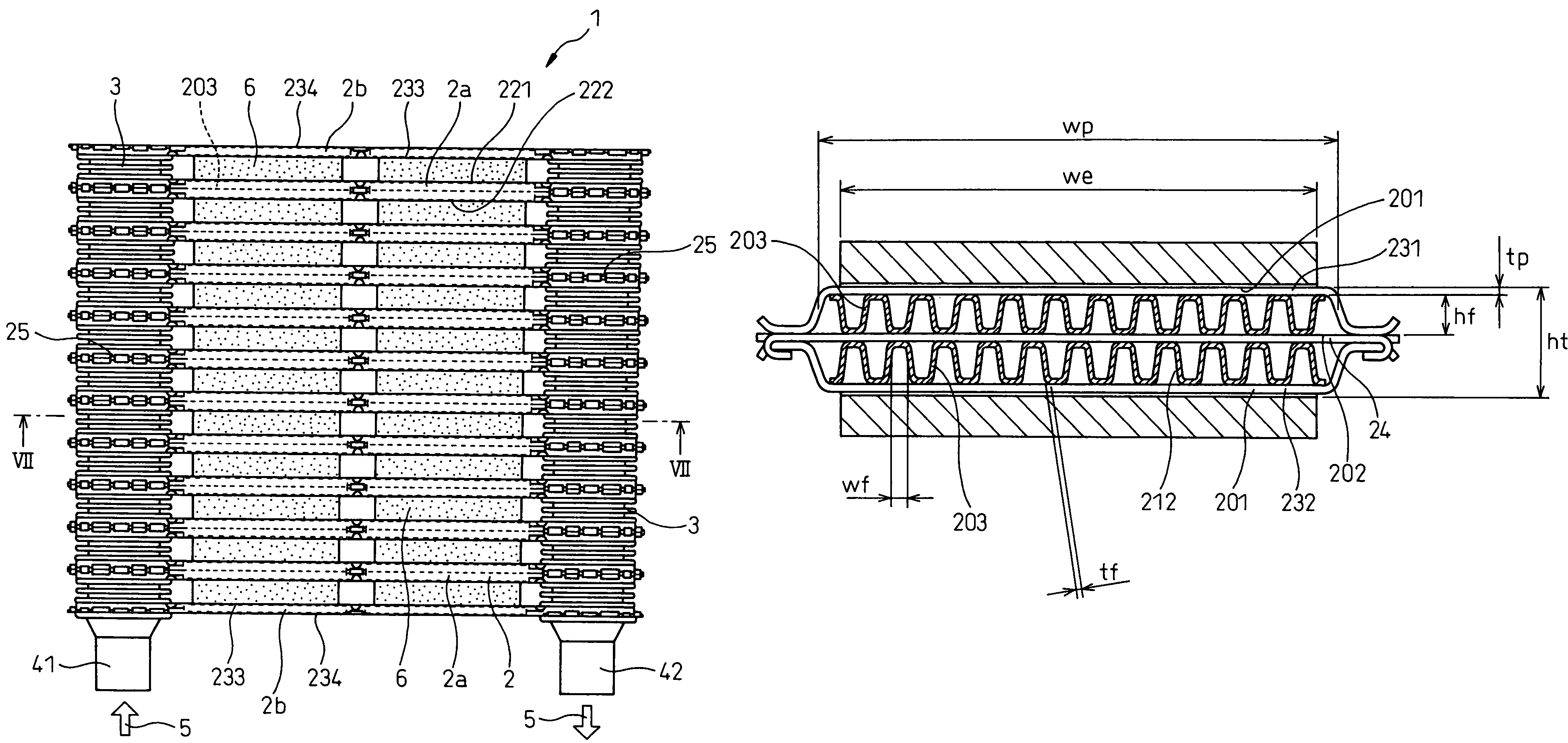 Stacked type cooler