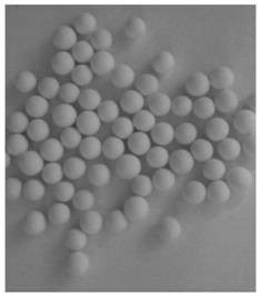 A preparation method of a spherical material for removing formaldehyde gas molecules by double catalytic color development