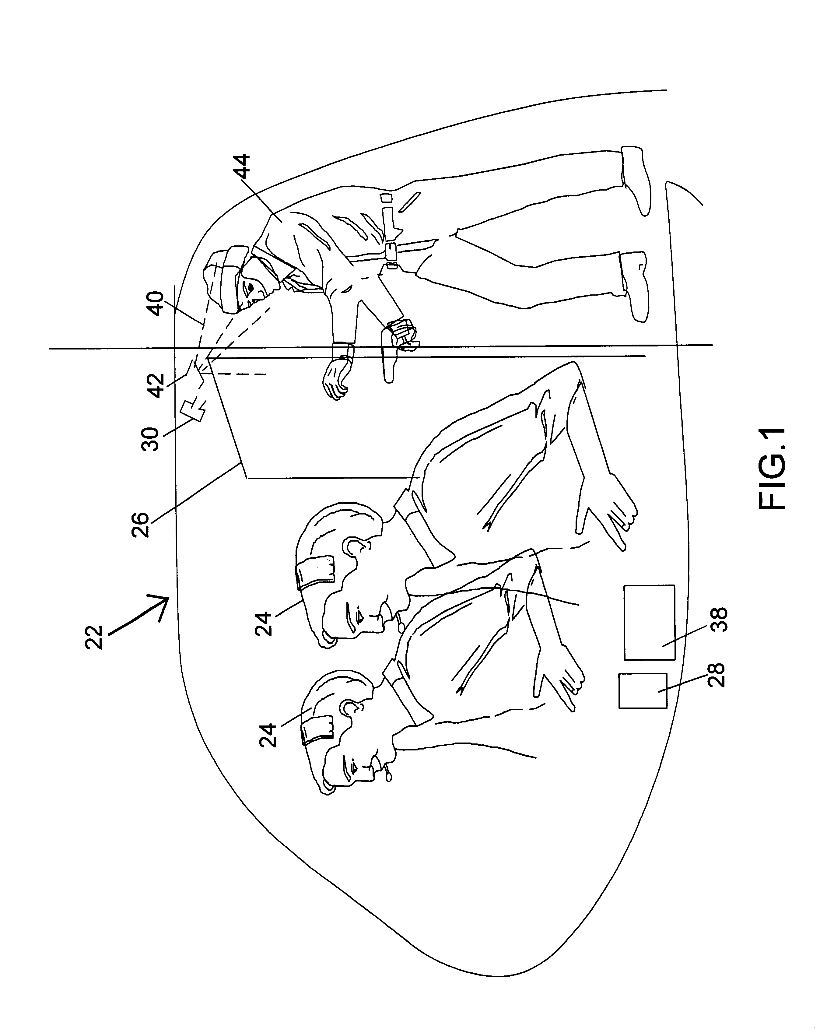 Method and system for countering hostile activity aboard an airplane