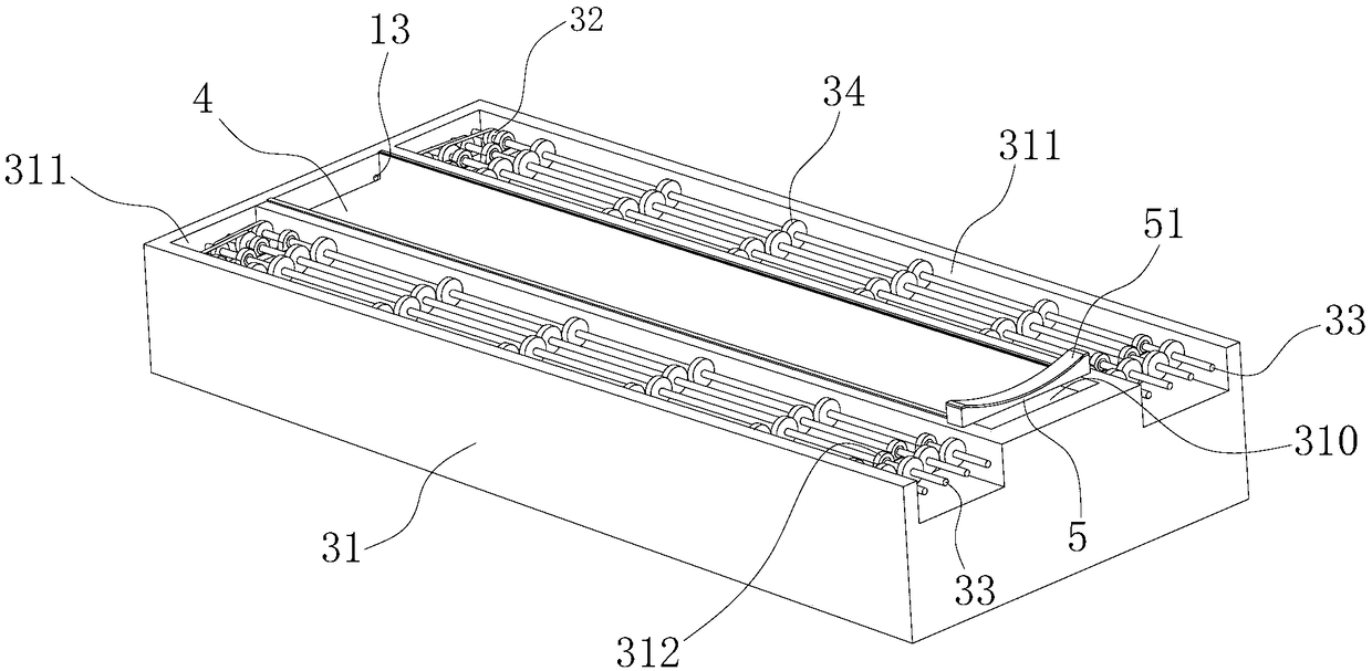 A production device for automatic discharge and lubrication of steel pipes