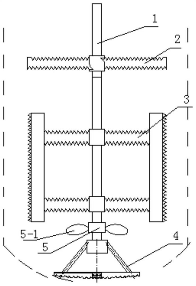 Stirring device for solid-liquid mixing under high-viscosity condition