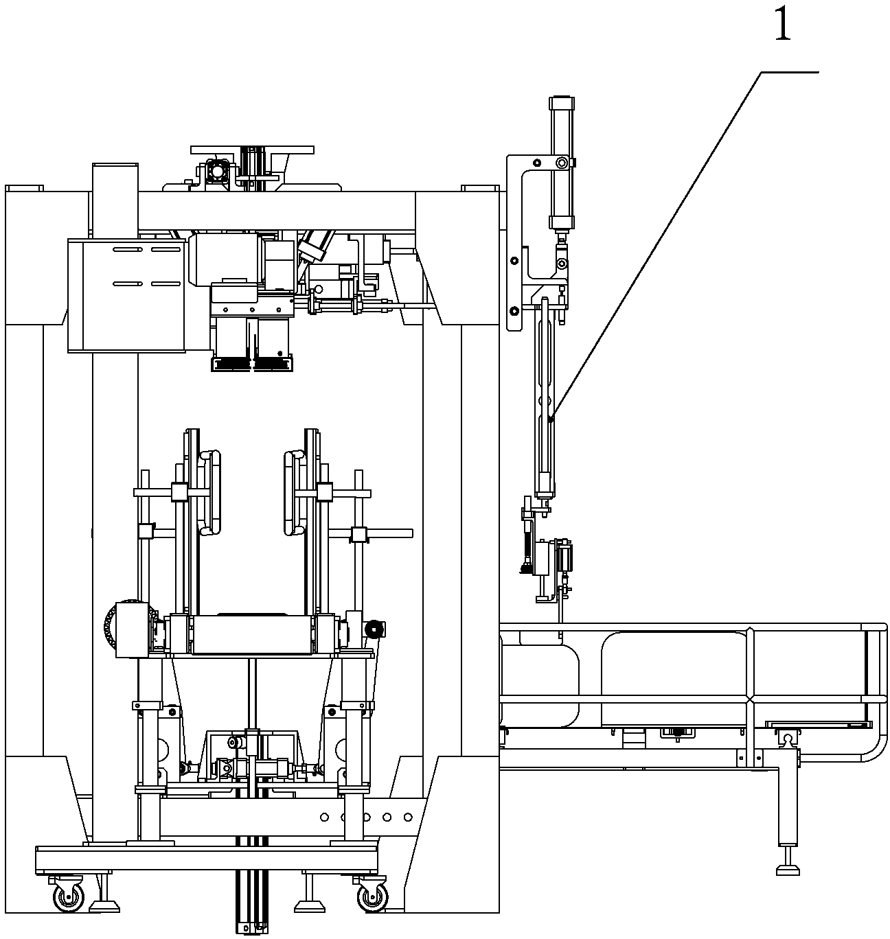 Secondary packing machine of woven bags