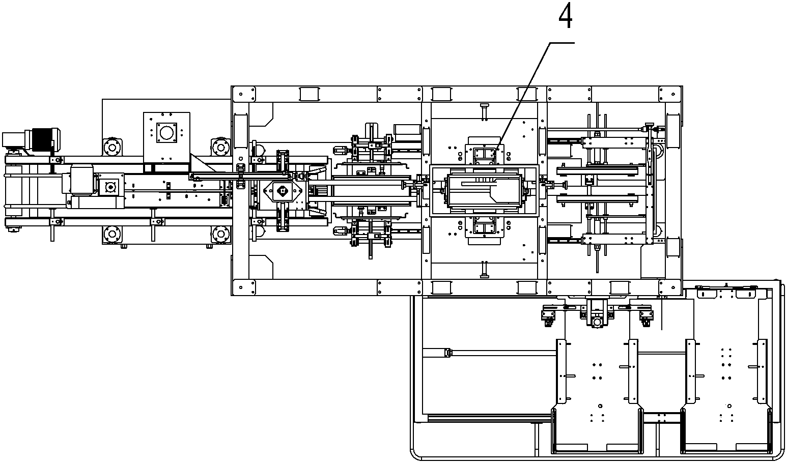 Secondary packing machine of woven bags