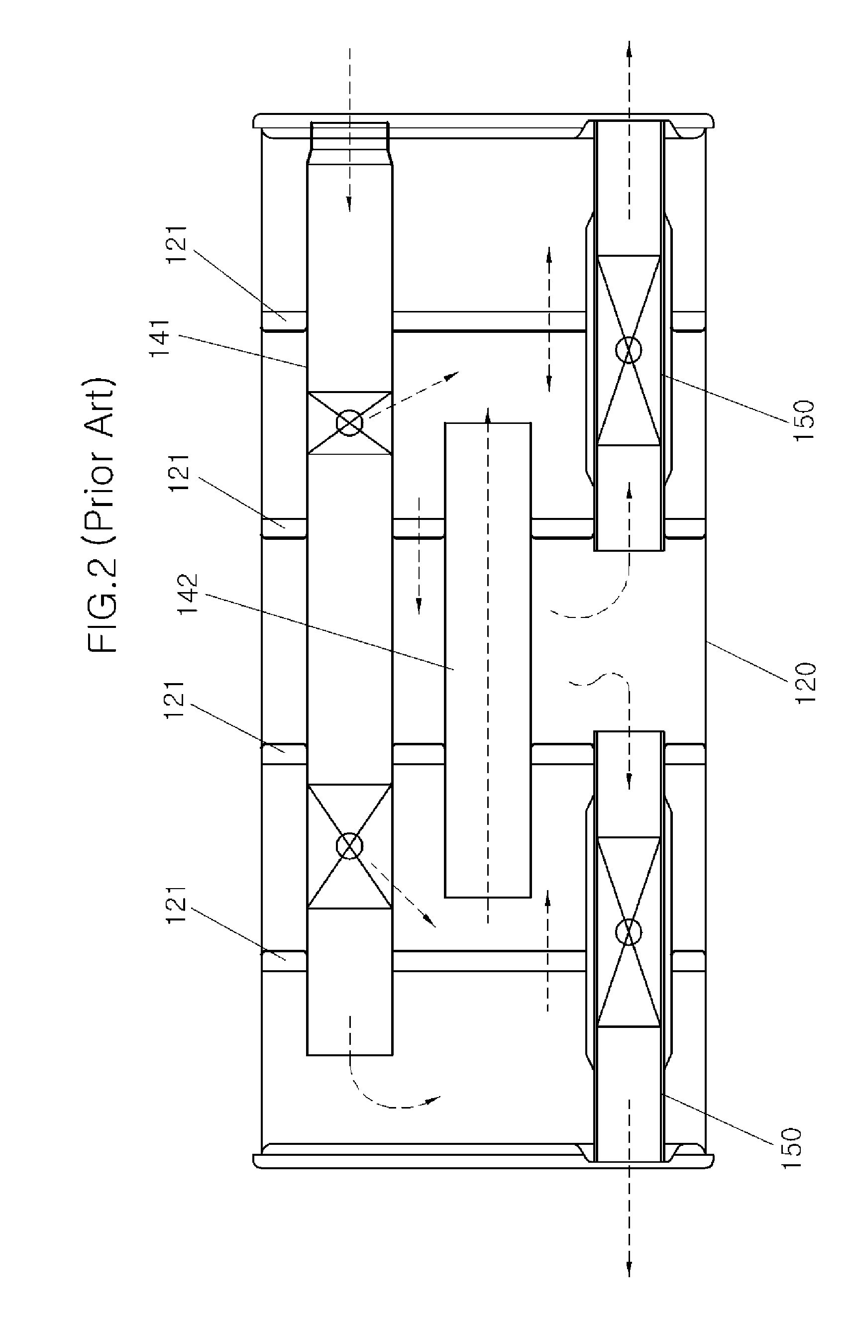 Horizontally installed muffler having sporty tone