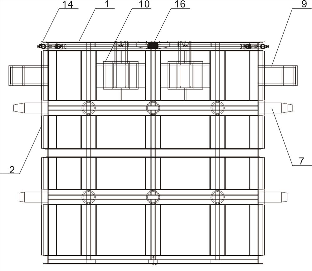 Fast-assembly type water operation platform with lifting function