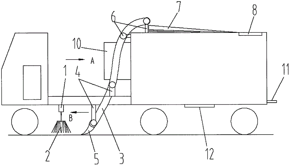 Snow sweeper for road