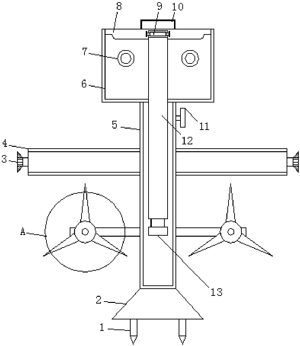 Bird repelling device for tea planting