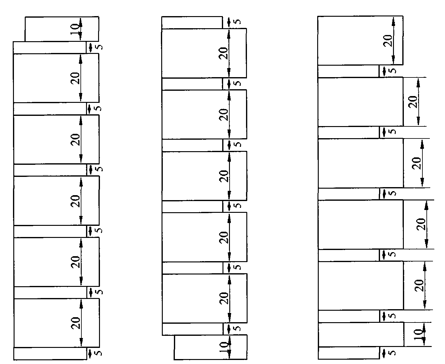 Calibration method of linear structured light three-dimensional visual sensor based on measuring blocks