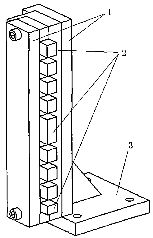 Calibration method of linear structured light three-dimensional visual sensor based on measuring blocks