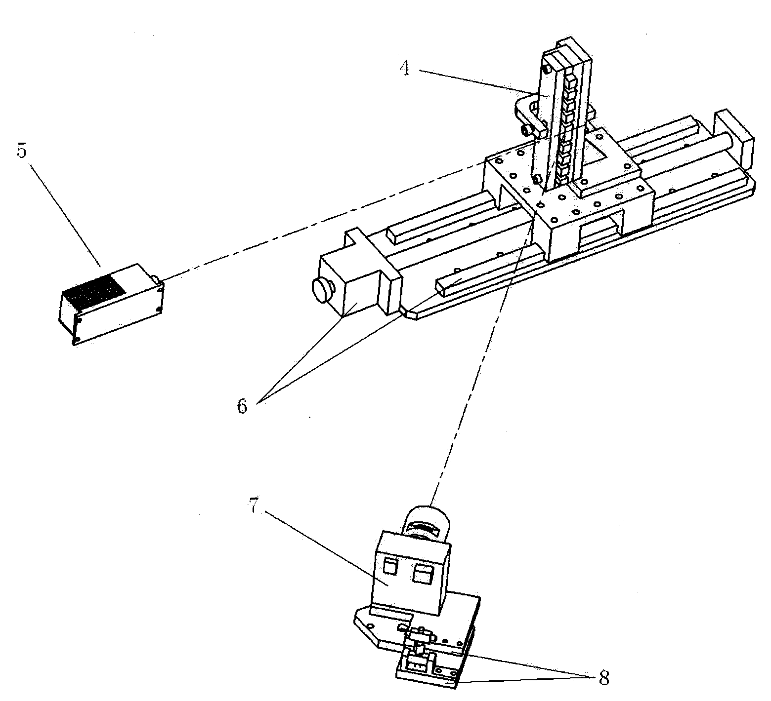 Calibration method of linear structured light three-dimensional visual sensor based on measuring blocks