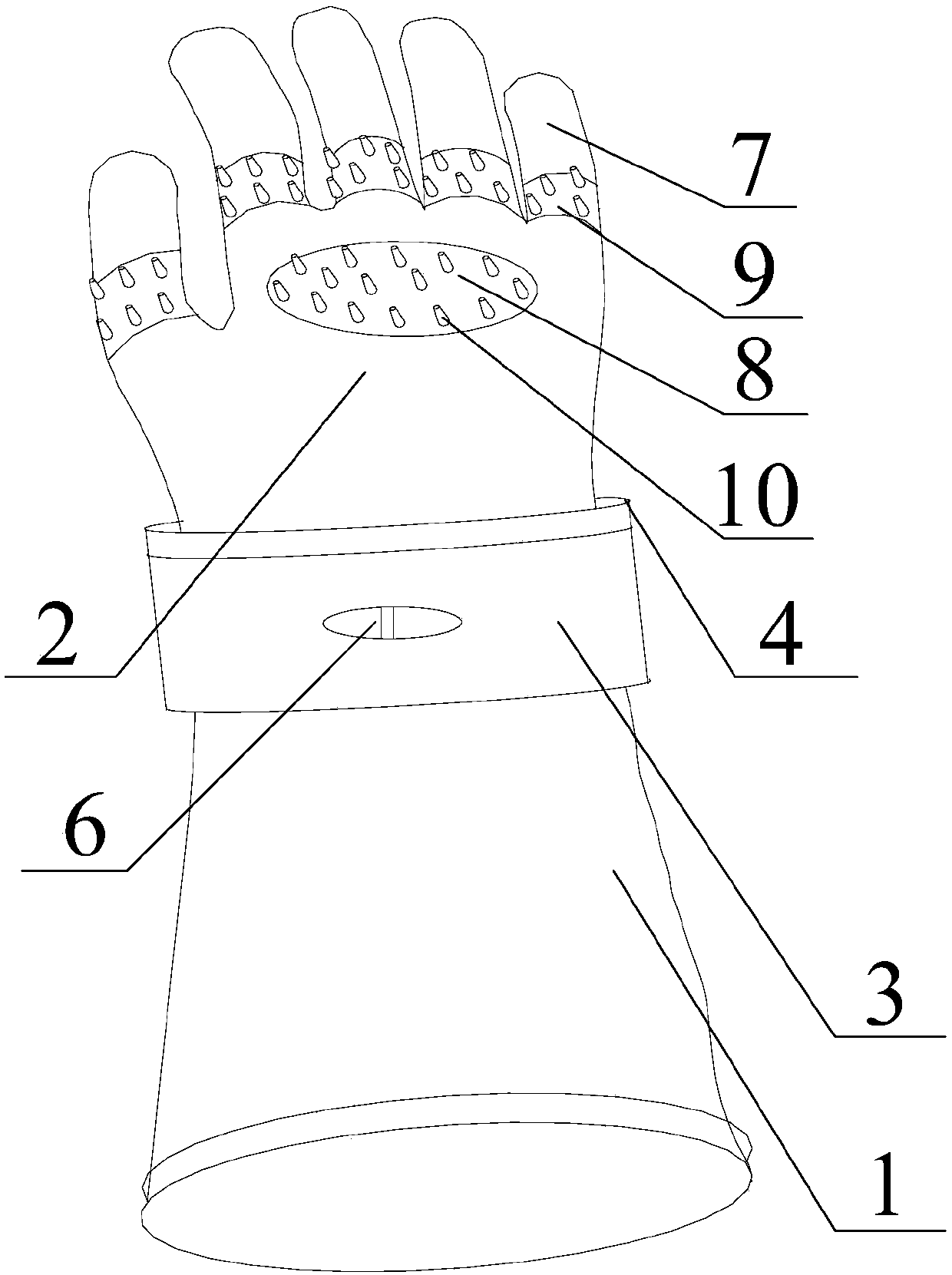 Durable gloves having better night viewing field