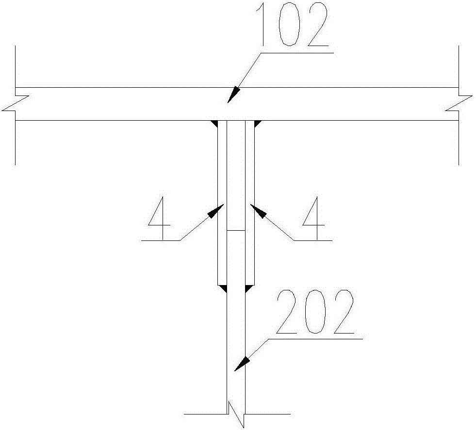 Steel bridge three-dimensional intersectional welding seam structure and construction method thereof