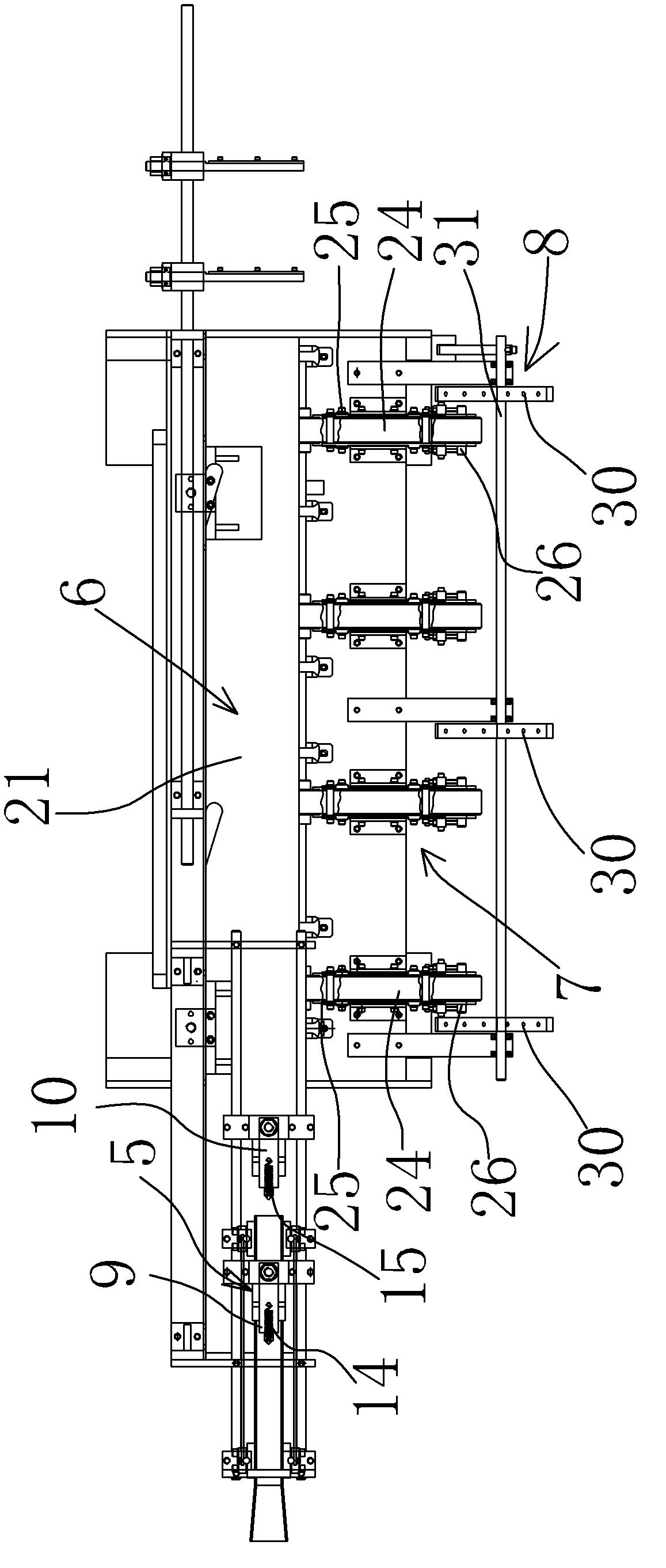 Collector for processing sealing rubber strip