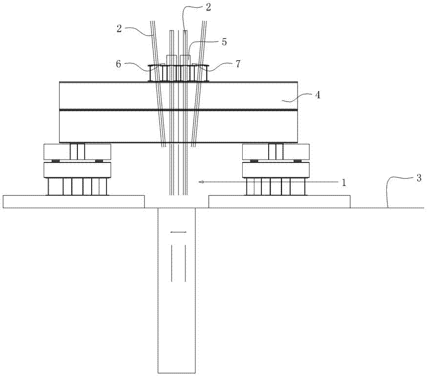 Oblique cord pile pulling method and system