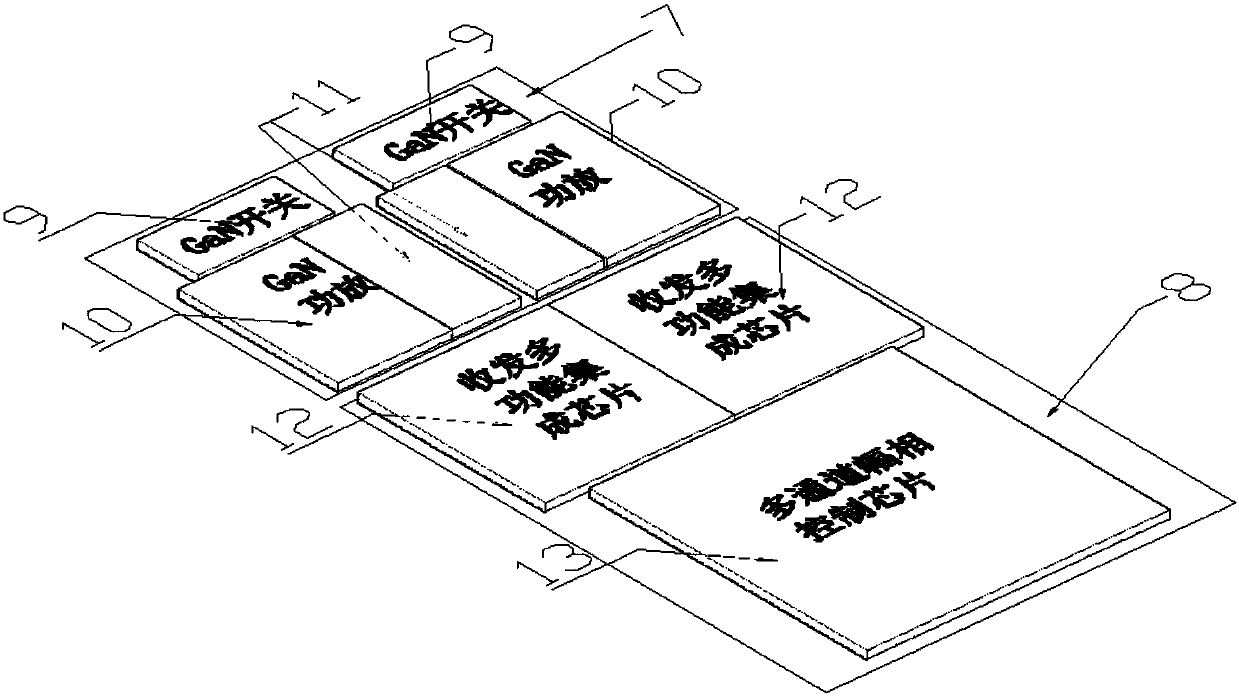 Millimeter wave tile-type phased array antenna tr component