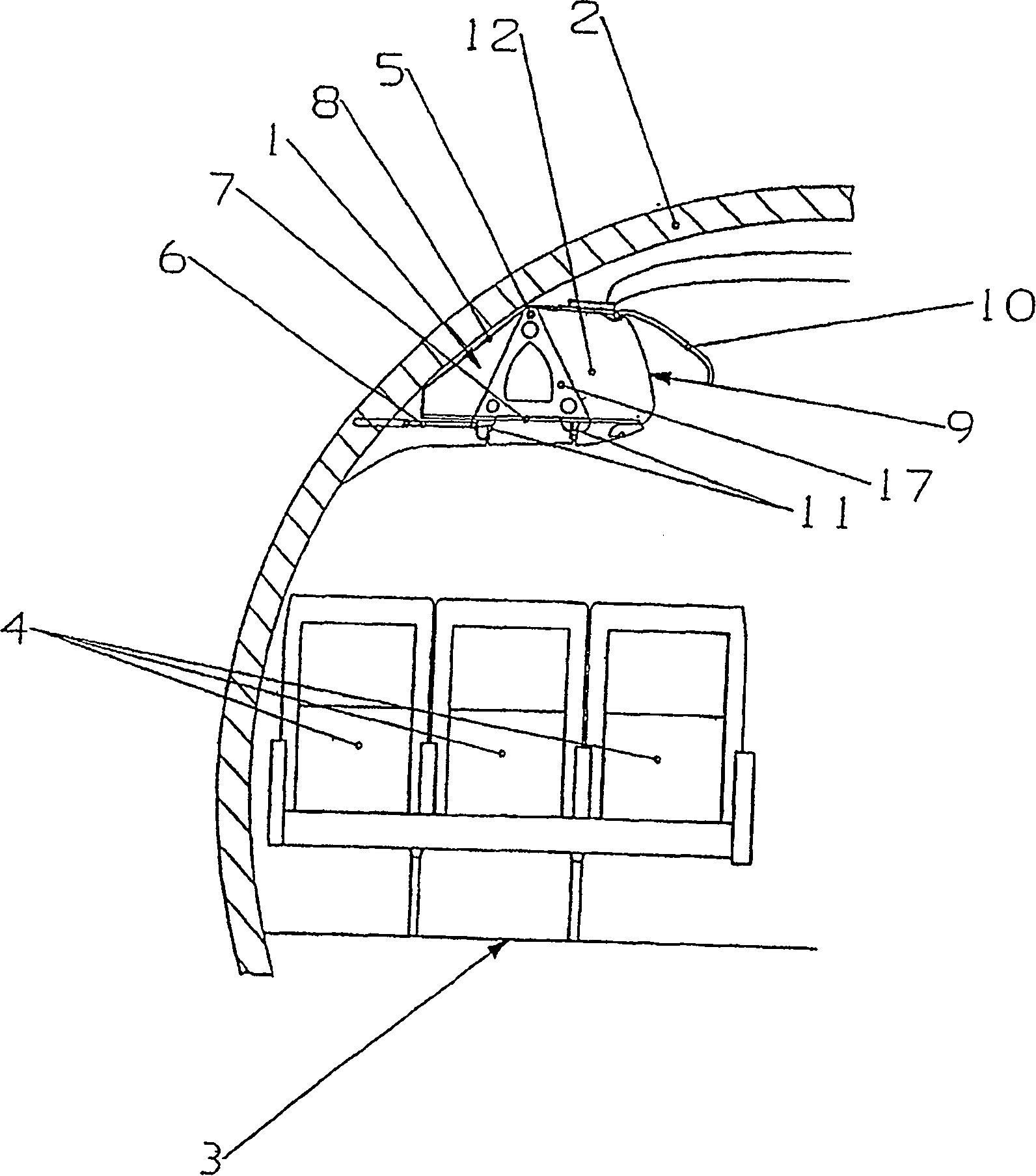 Overhead luggage container, particularly for airplanes