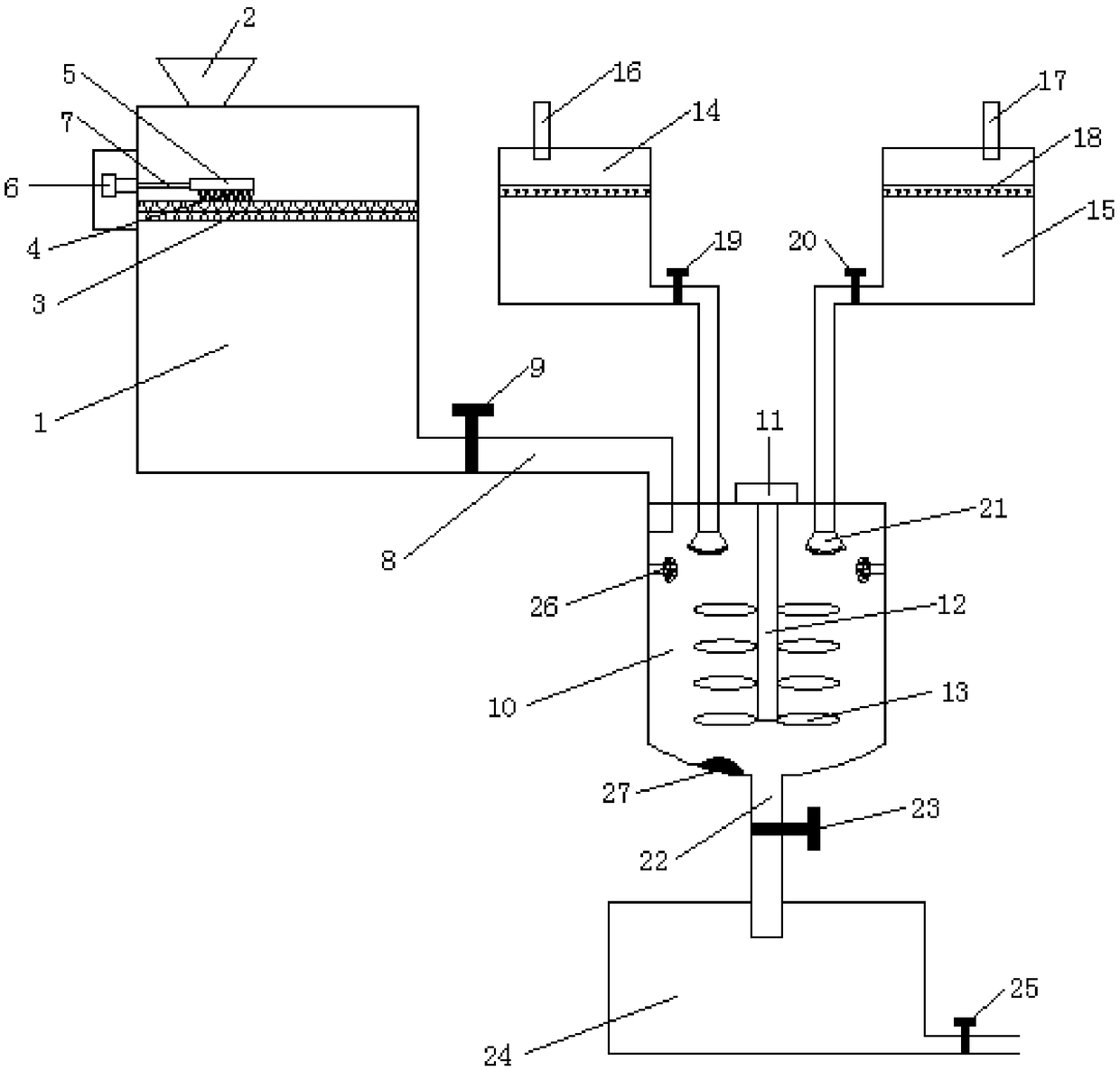 Novel treatment device for classifying and recycling chemical waste liquid