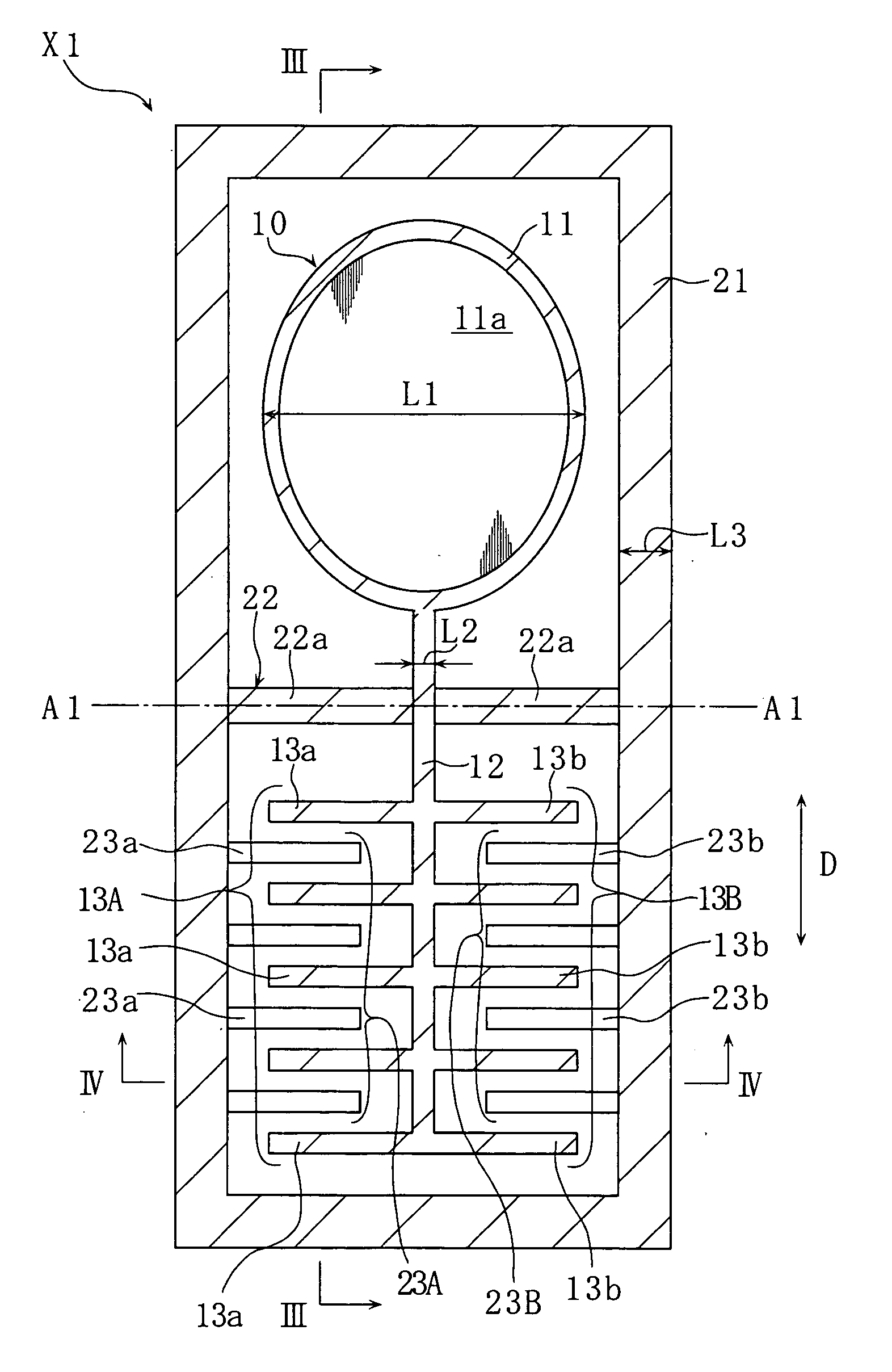 Micro oscillating element