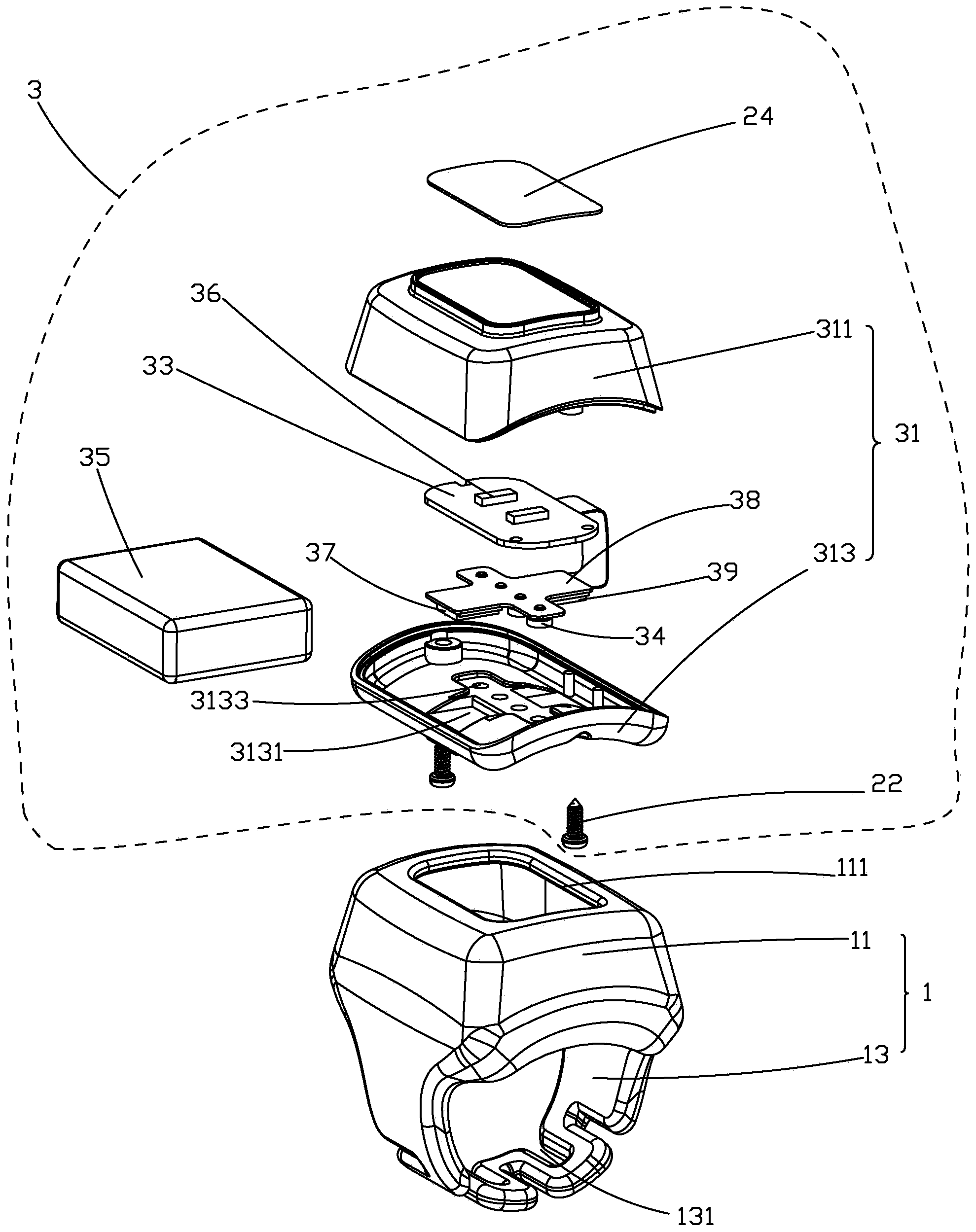 Ring type oxyhemoglobin saturation measuring instrument