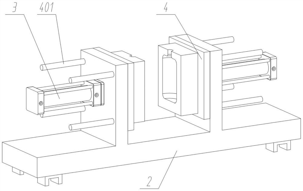 Automatic cleaning device for blow molding mold for plastic product processing