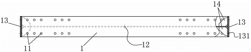 A triangular purlin used in the internal support system of foundation pit support