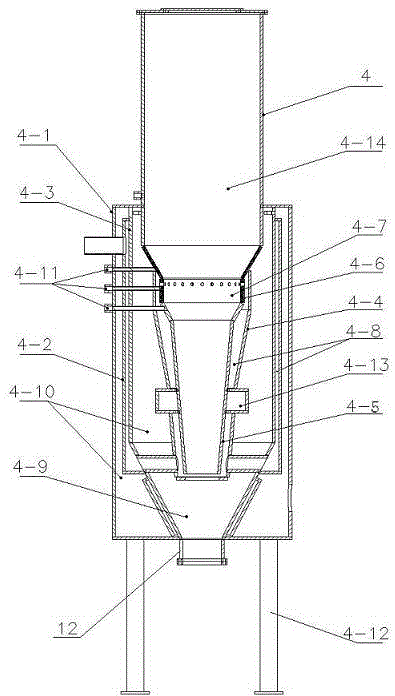 Biomass downdraft fixed bed gasifier heat supply system