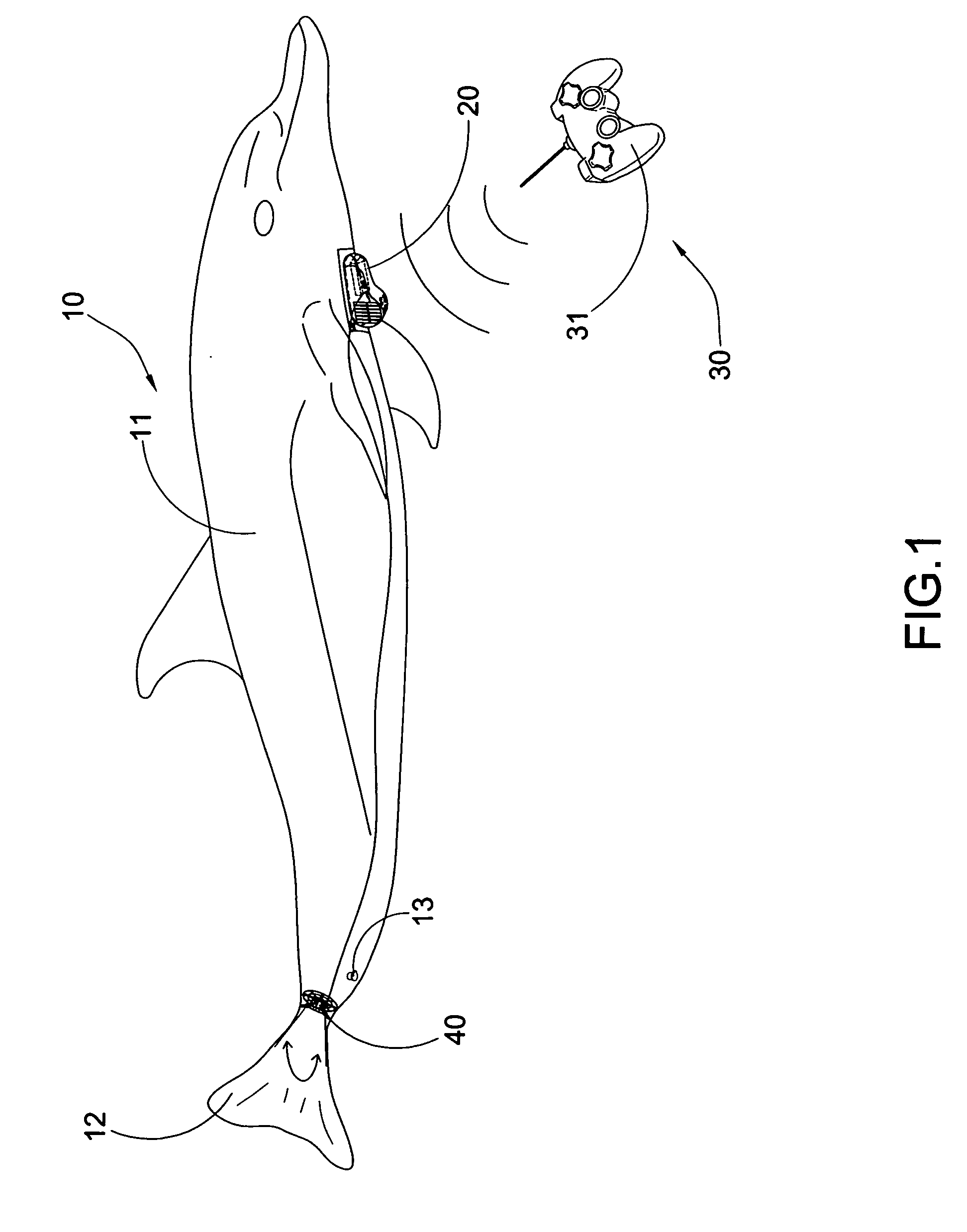 Air swimming toy with driving device