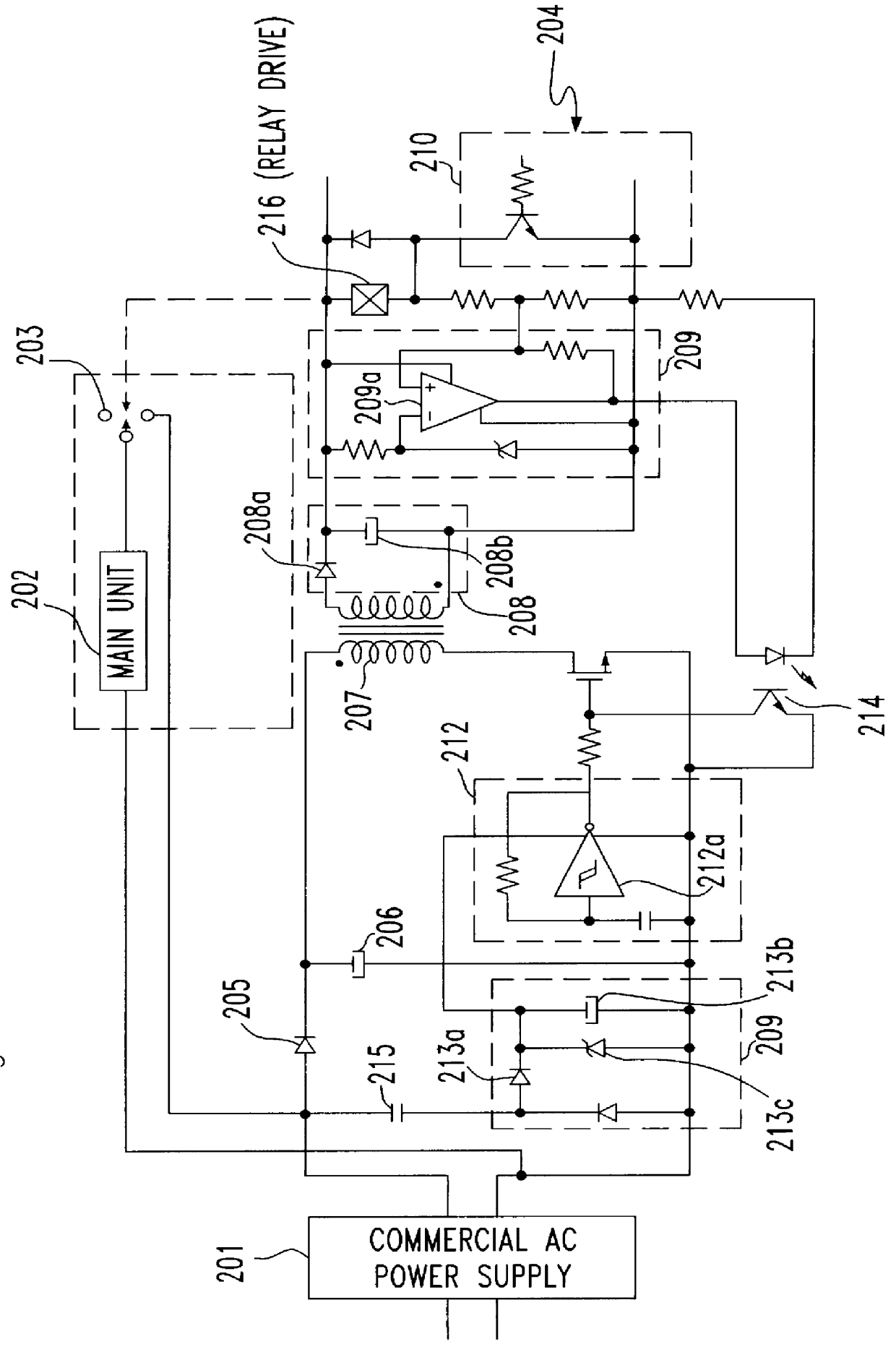 Power supply apparatus for reduction of power consumption