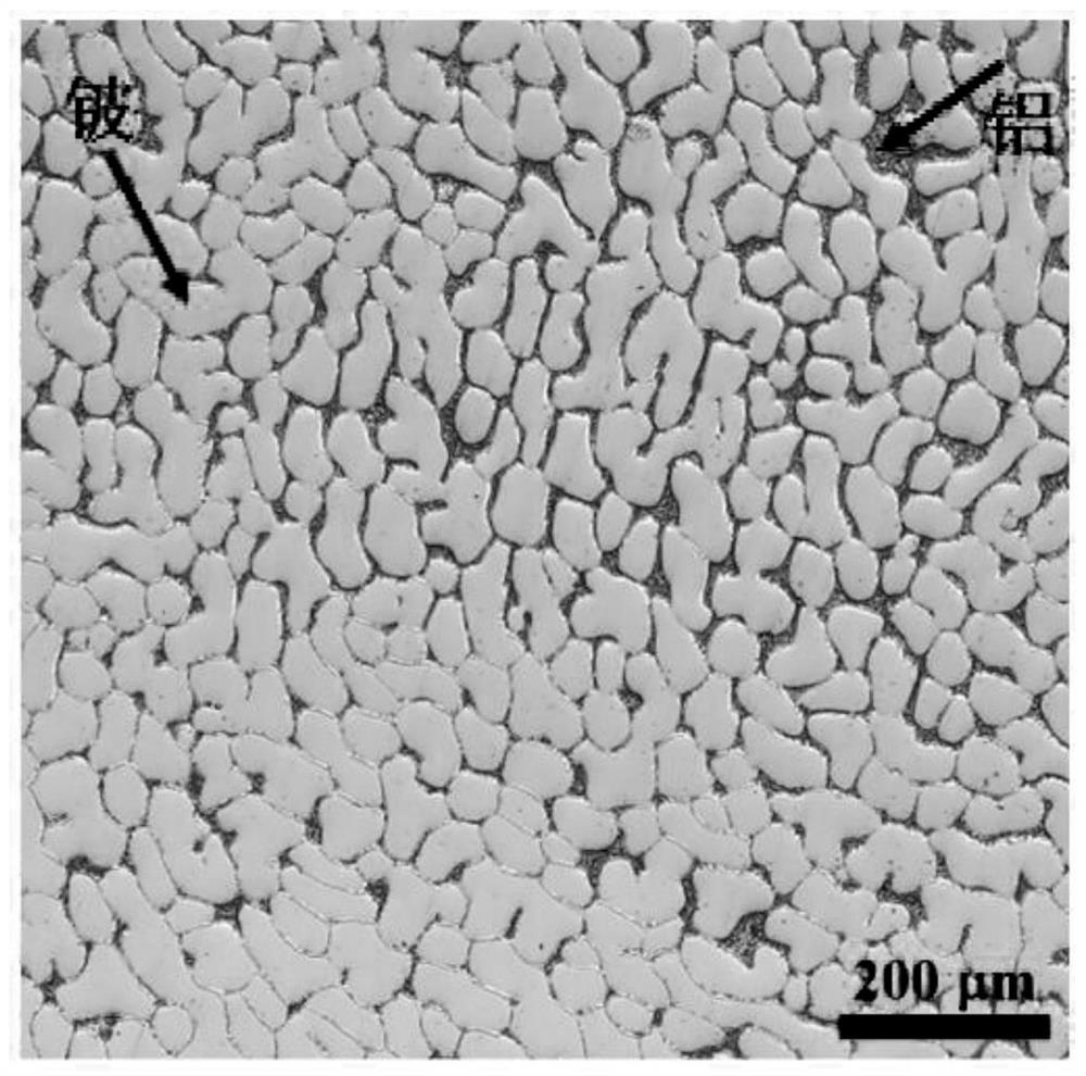 High-plasticity and high-strength cast beryllium-aluminum alloy and preparation method thereof